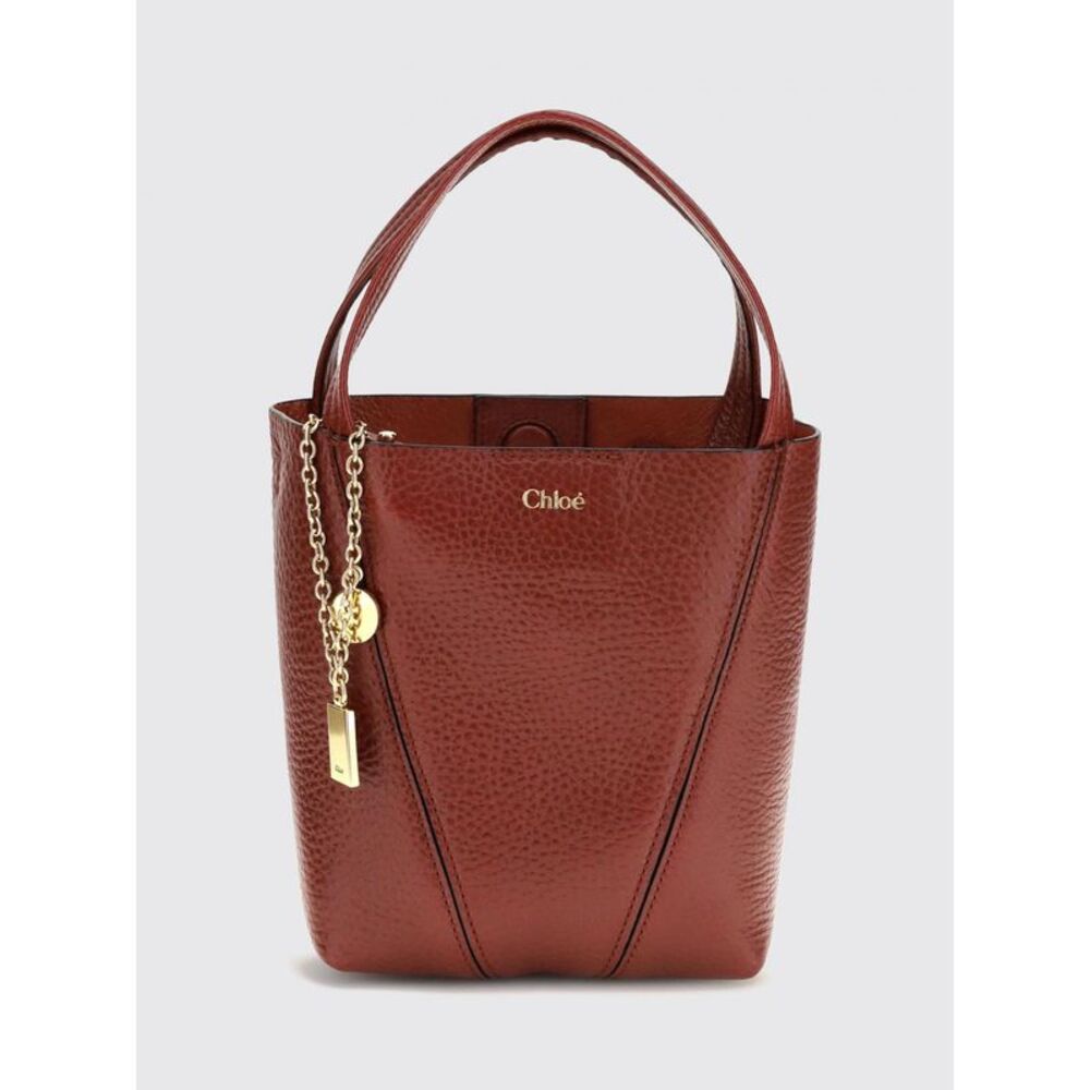 Chloe Women Spin Mini Grained Calfskin Handbag Chloe With Ring Detail